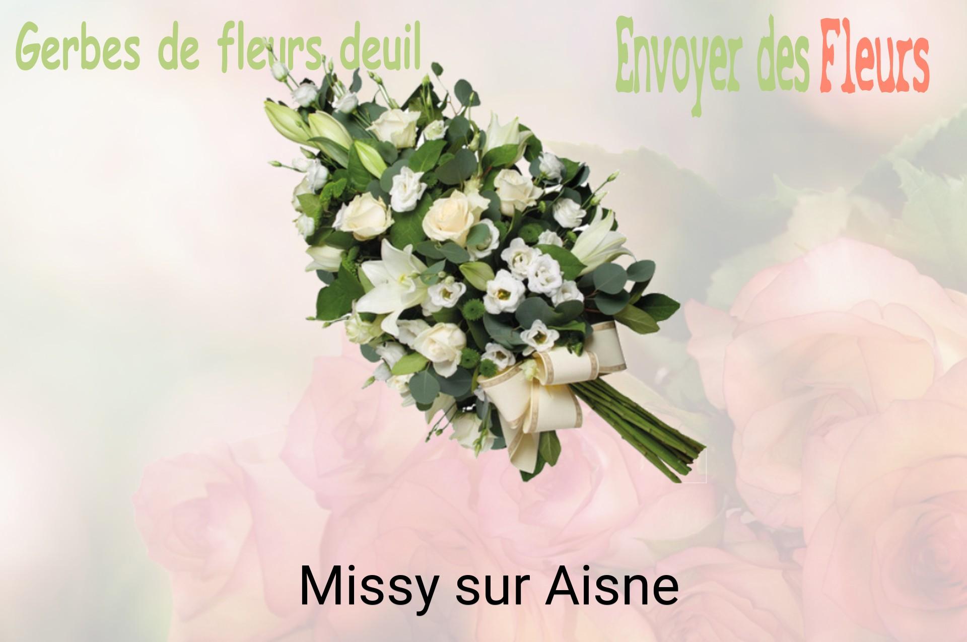 Gerbe de fleurs de deuil livrée à Missy-sur-Aisne
